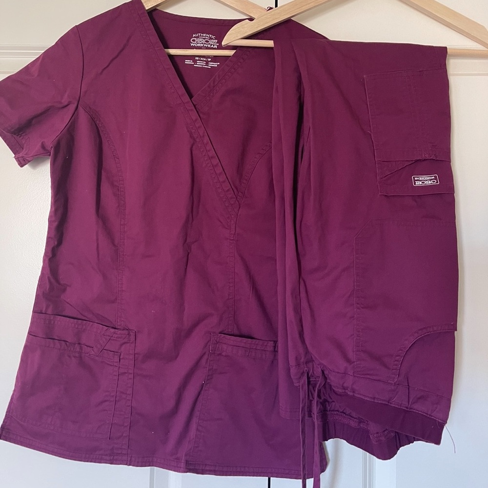 Cherokee Scrub Set Maroon XS/STall